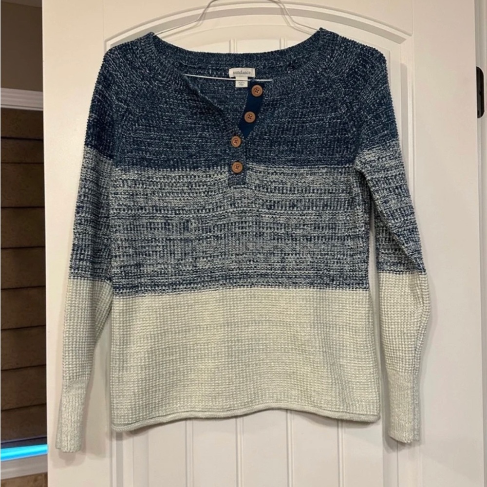 Sundance Avedon waffle knit henley sweater